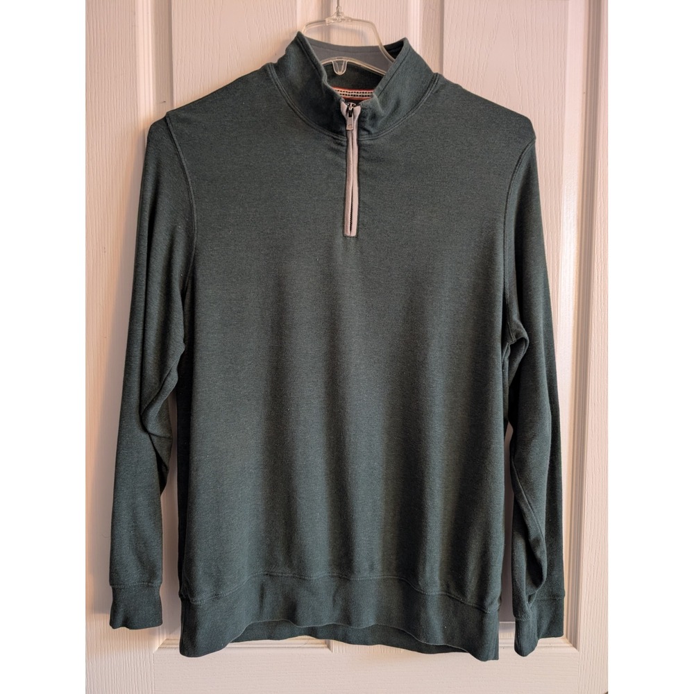 THE NORMAL BRAND Puresmo Weekend 1/4 Zip Long Sleeve Henley Green Men's Large